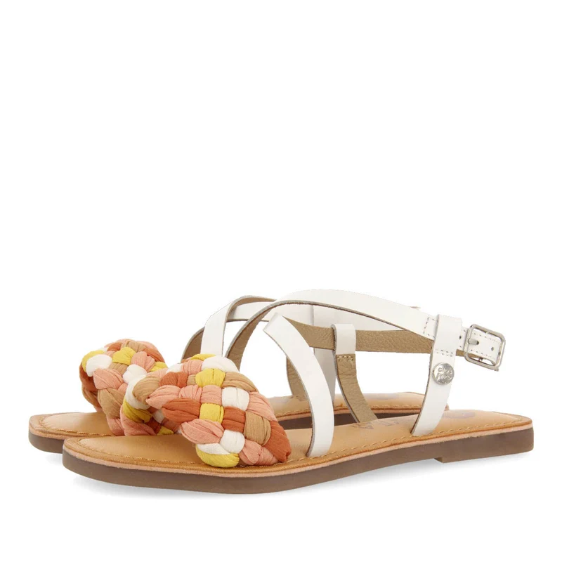 Feniers girls sandals with white vamps