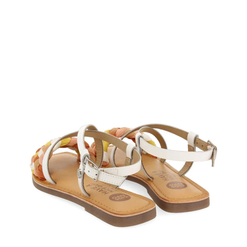 Feniers girls sandals with white vamps