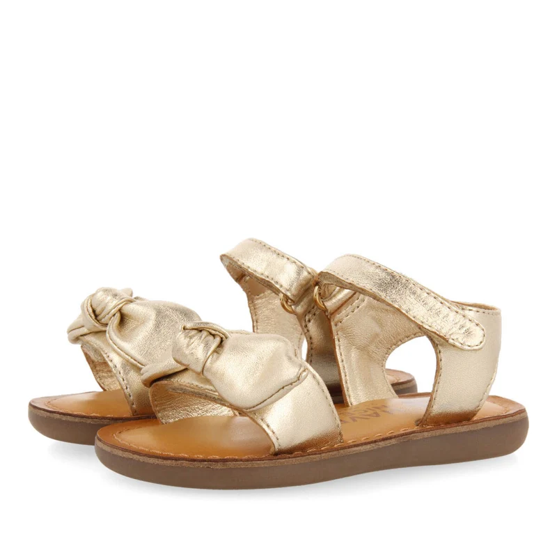 Panay girls metallic gold leather sandals