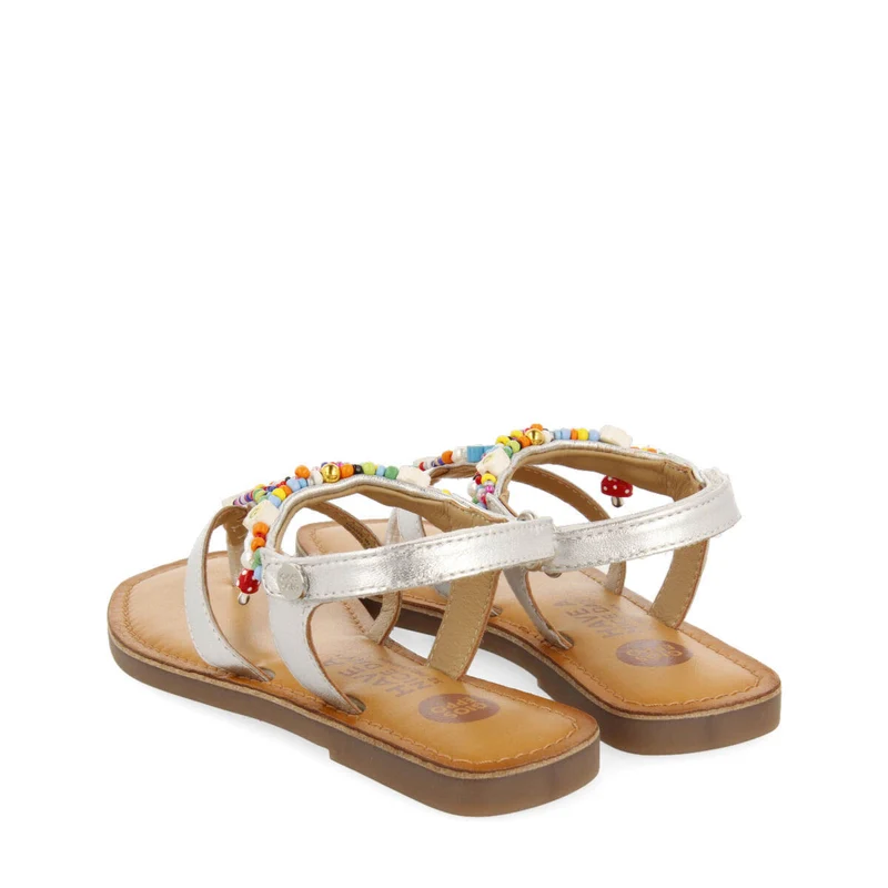 Ibiraci girls silver leather sandals
