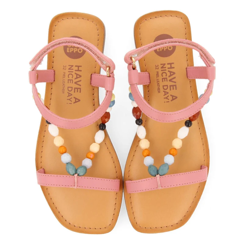 Croze girls decoratedink leather sandals