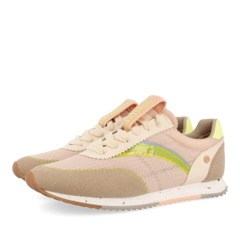 Arbent women's pink textured sneakers