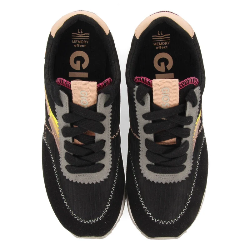 Arbent women's black textured sneakers