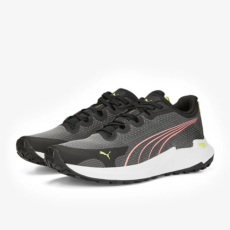 Puma Femme Fast-Trac Nitro Puma Noir-Sunset Glow-Light Lime