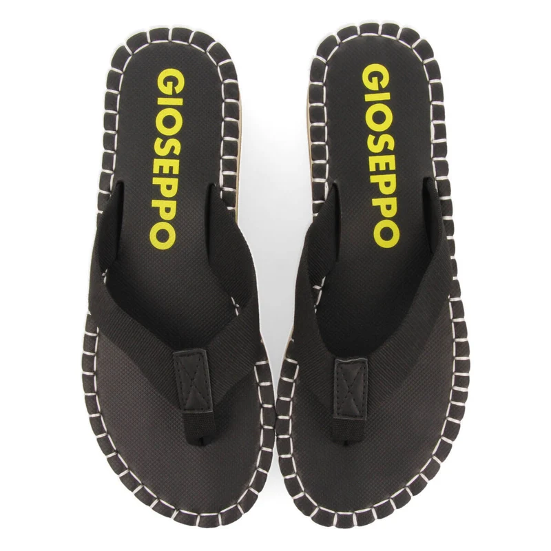 Verton women's black sandals with straps and light soles