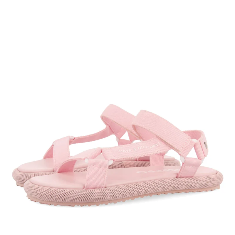 Navirai women's pink sandals with straps and adjustable fastening
