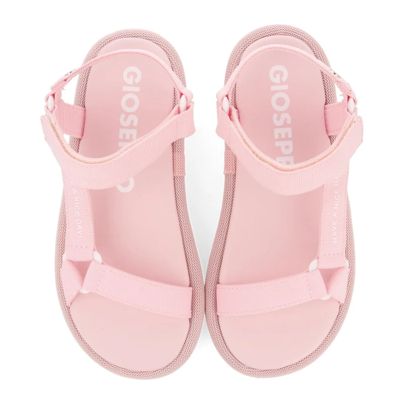 Navirai women's pink sandals with straps and adjustable fastening