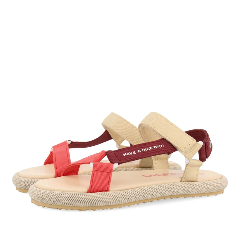 Rugny women's multicoloured sandals with straps and adjustable fastening