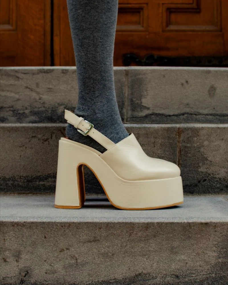 Machai Off White Leather