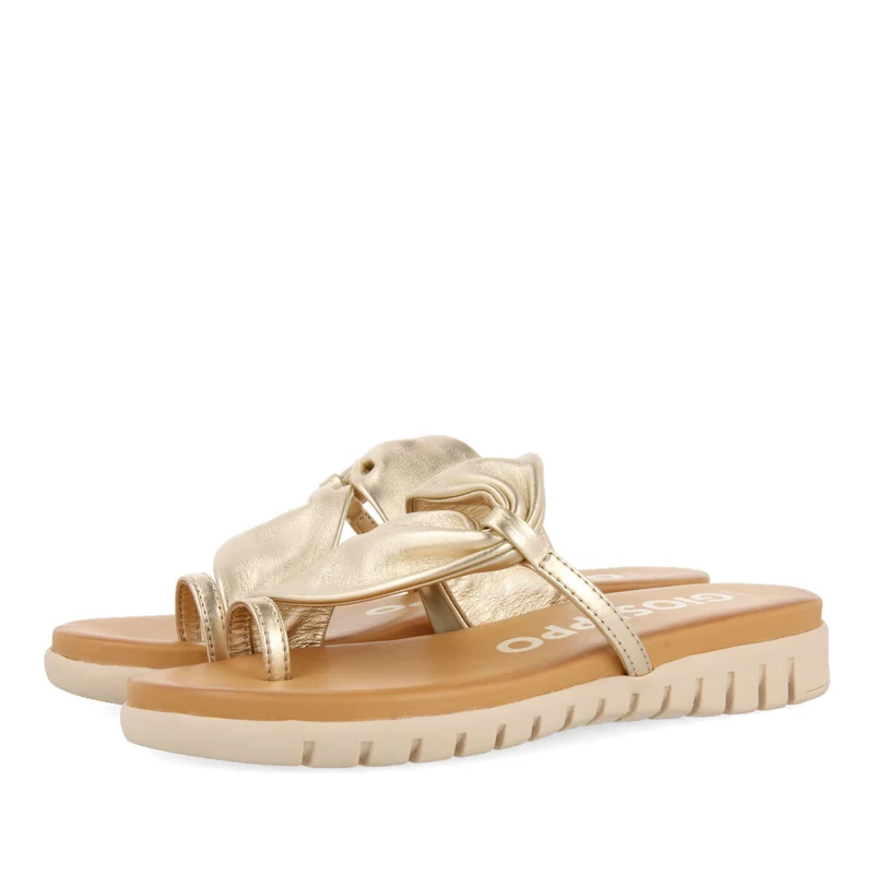 Arari women's gold slingback sandals
