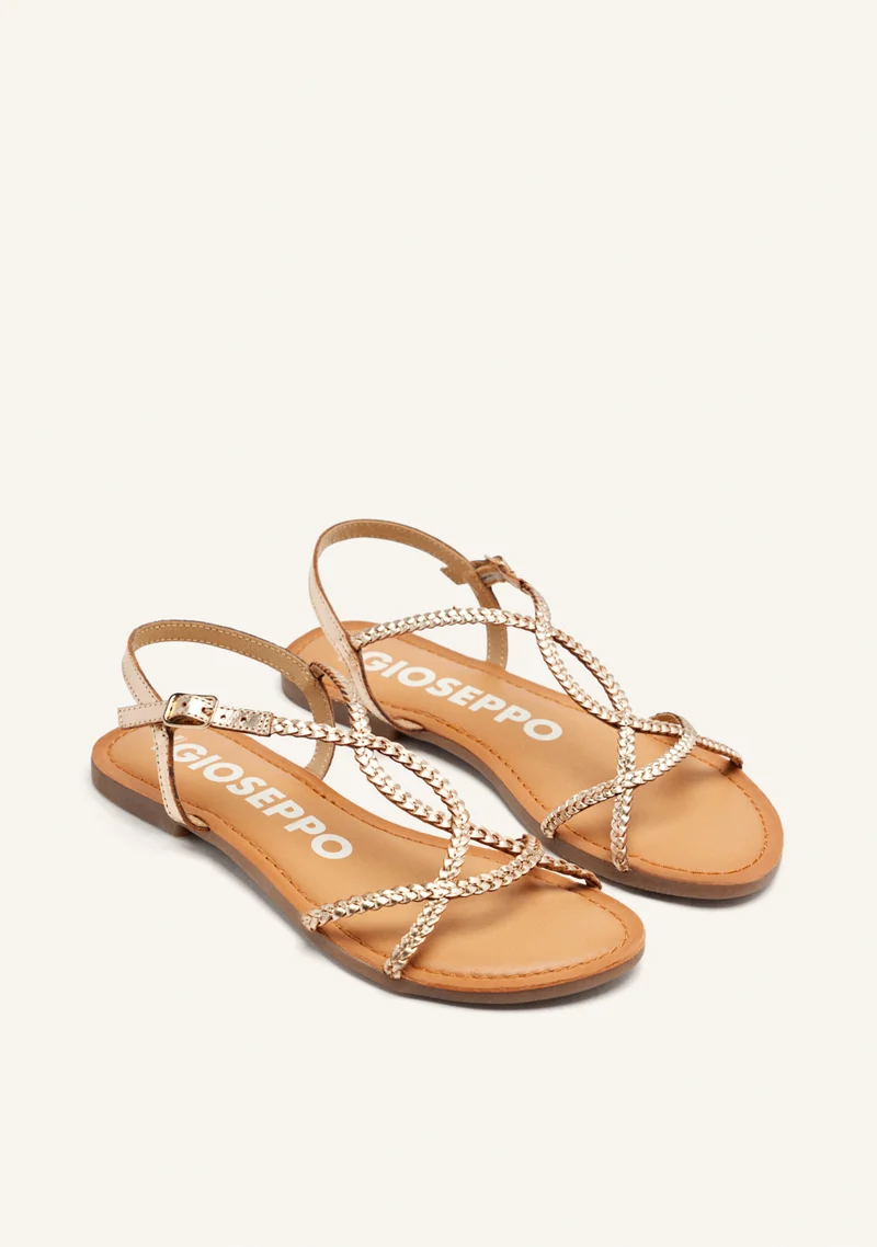 BRAIDED LEATHER SANDALS NIOAQUE
