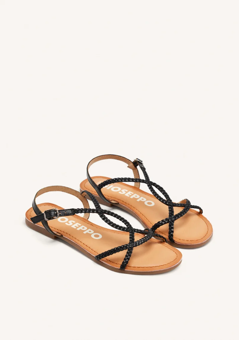 BRAIDED LEATHER SANDALS NIOAQUE