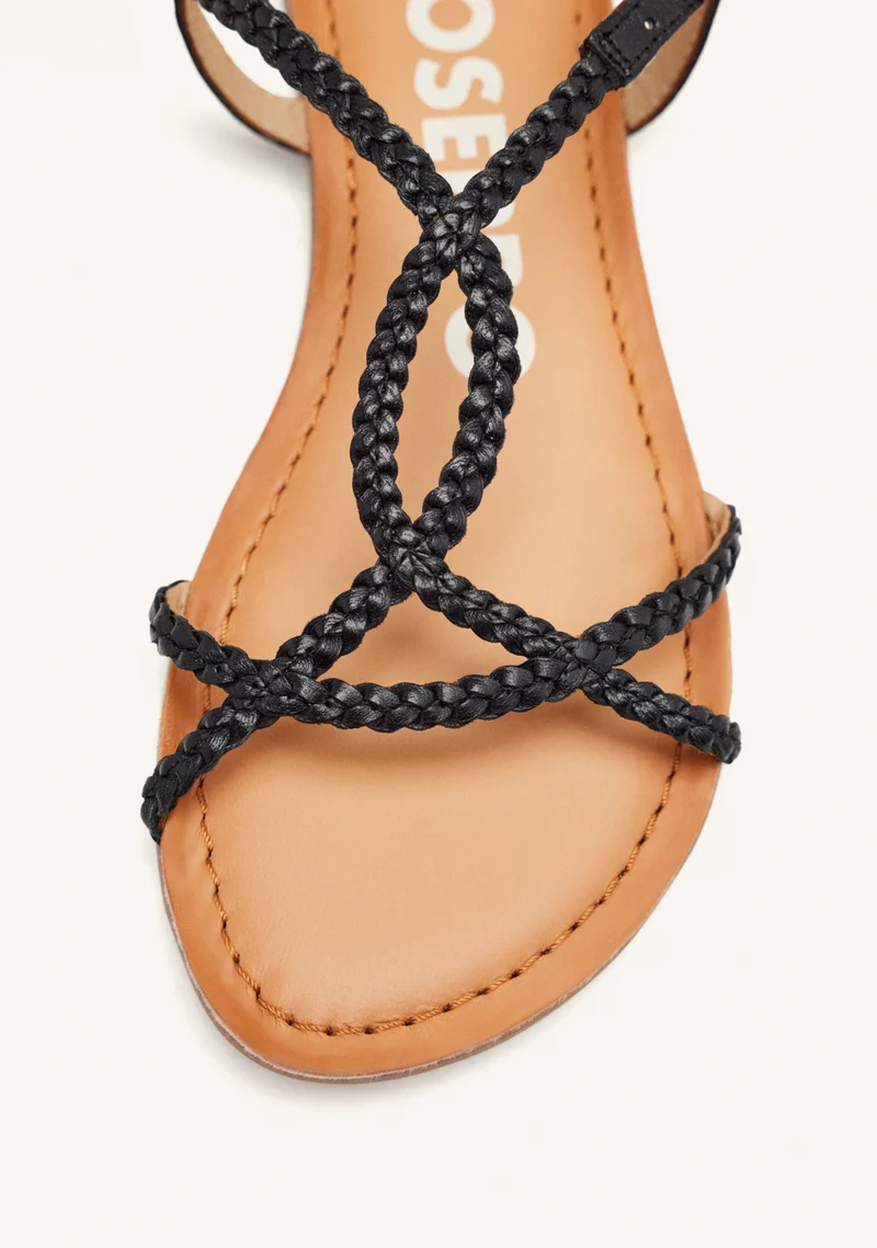 BRAIDED LEATHER SANDALS NIOAQUE