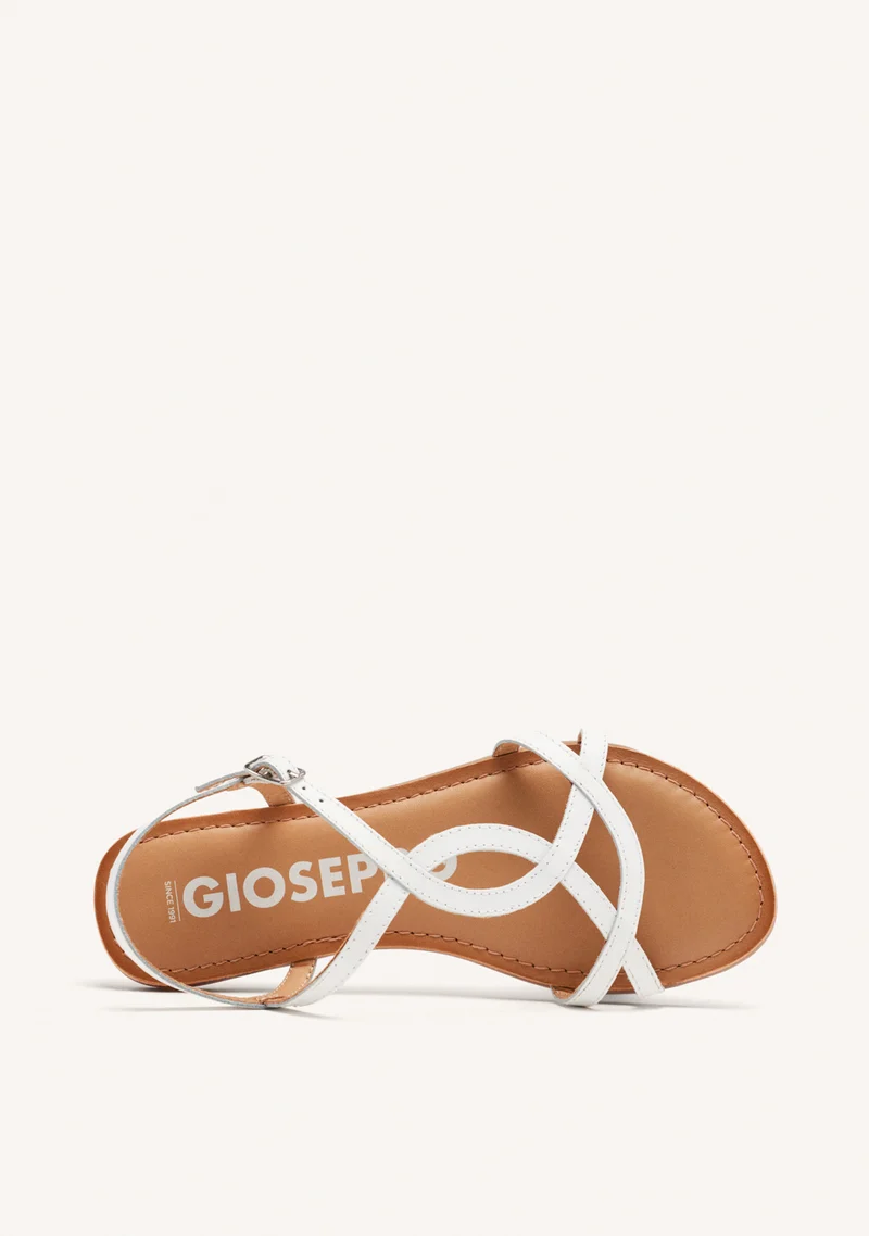 Lamim women's white sandals with thin straps