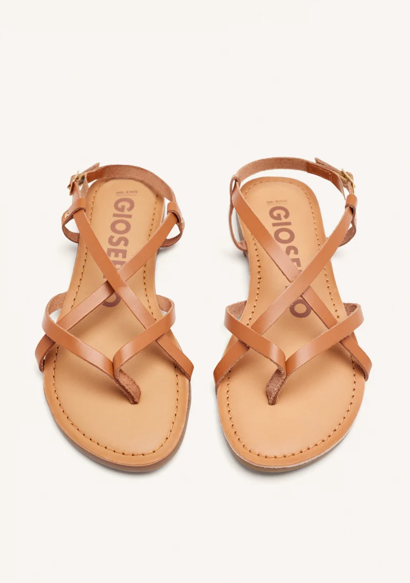 Lelex women's tan roman sandals