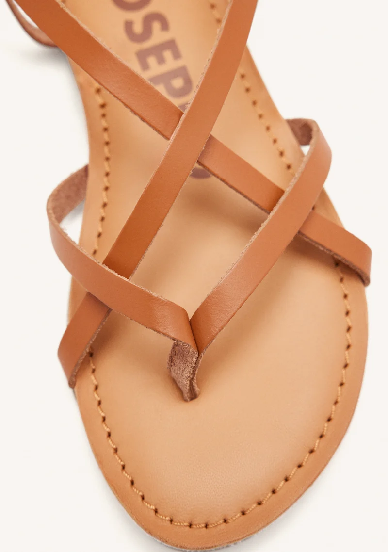 Lelex women's tan roman sandals