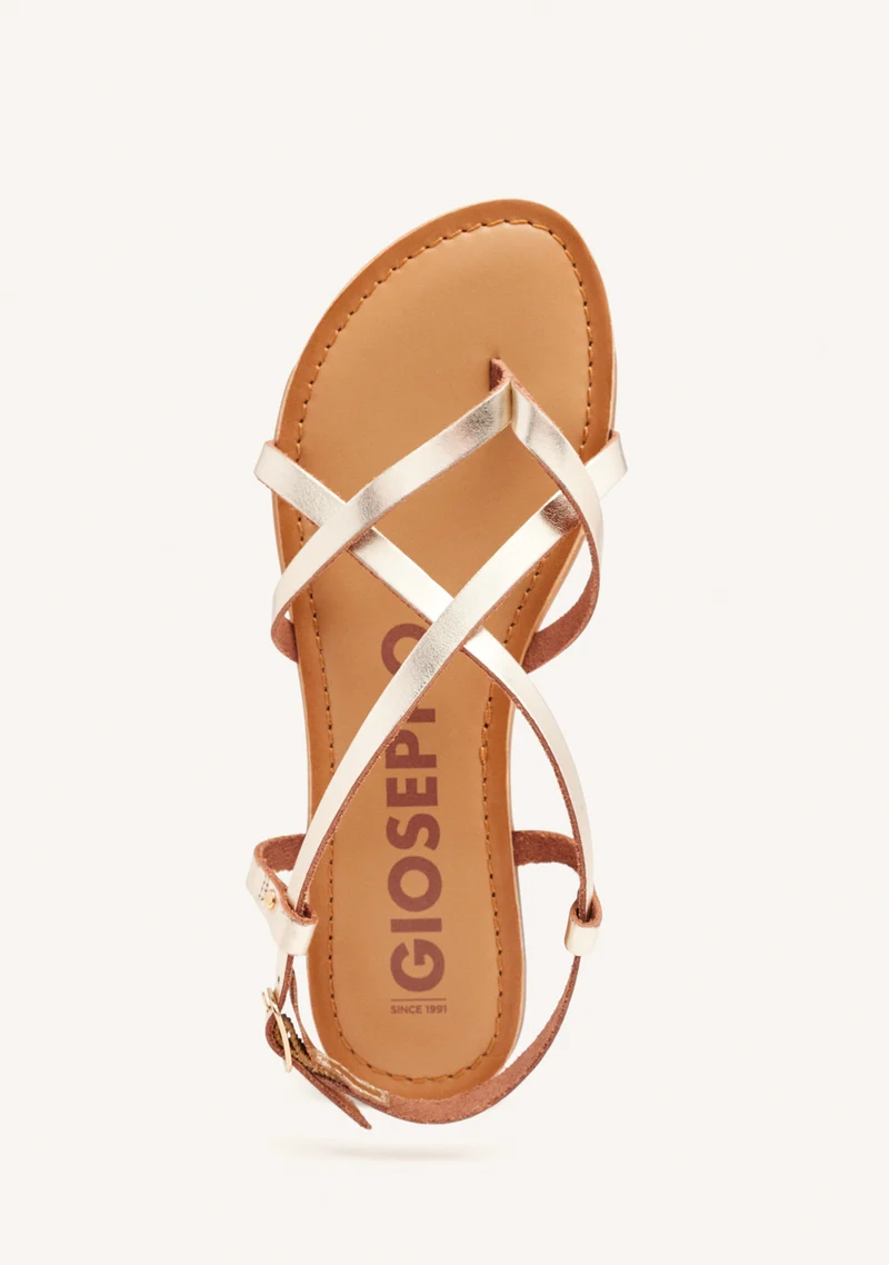 Lelex women's gold roman sandals