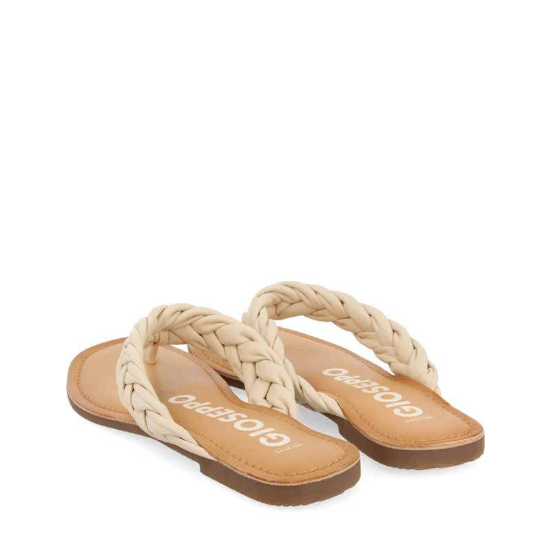 Bicas women's flat off-white braided sandals