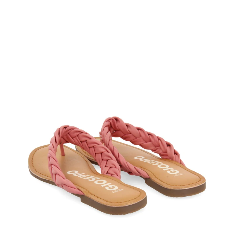 Bicas women's flat pink braided sandals