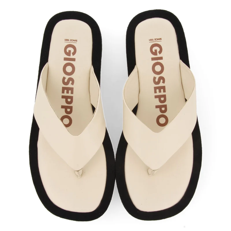 Domats women's sandals with thick soles and an off-white strap