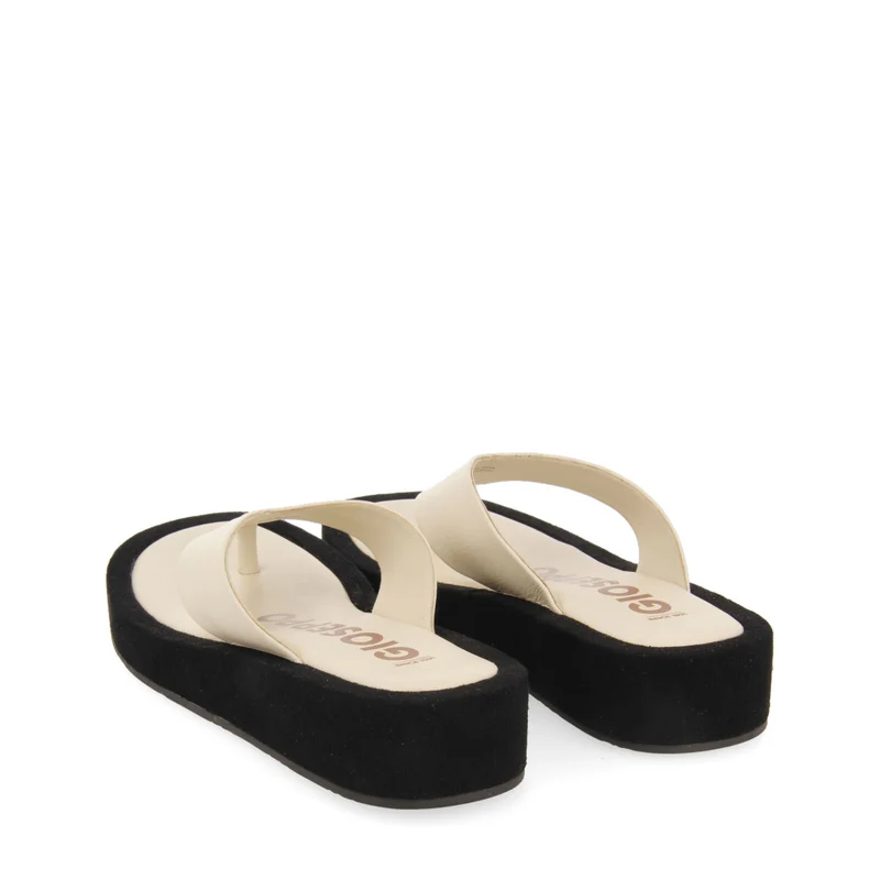 Domats women's sandals with thick soles and an off-white strap