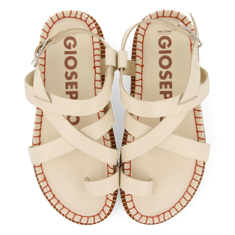 Liborina women's off-white footbed sandals with straps