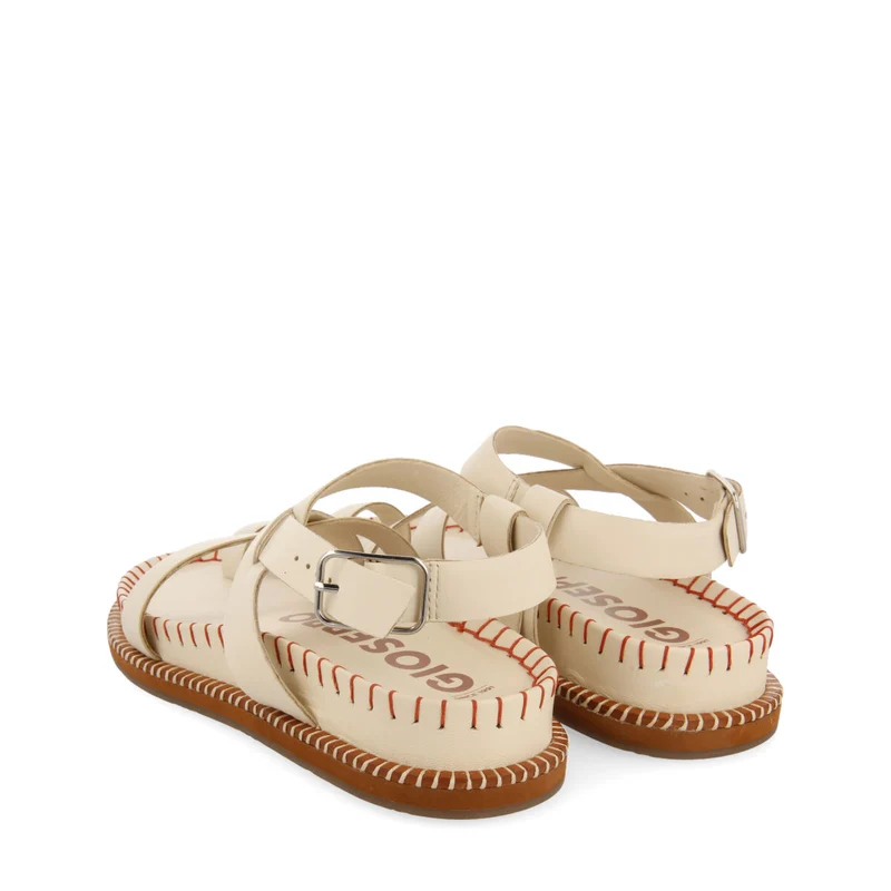 Liborina women's off-white footbed sandals with straps