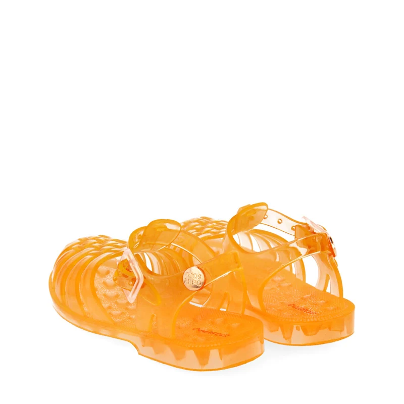 Pompeu girls orange retro strappy sandals