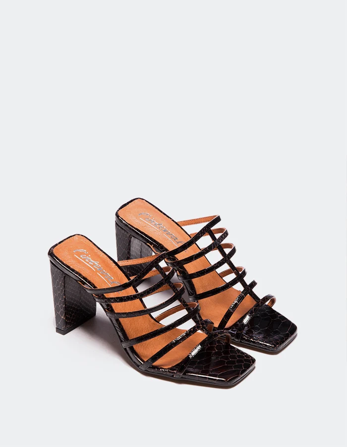 Souad Black Vintage Snake