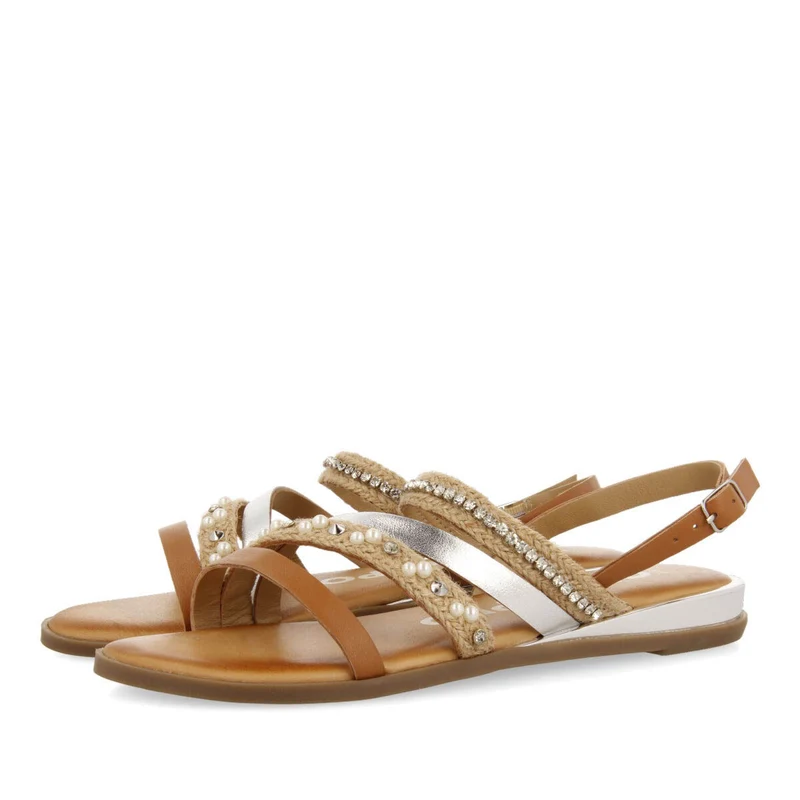 Baneins women's tan sandals with straps