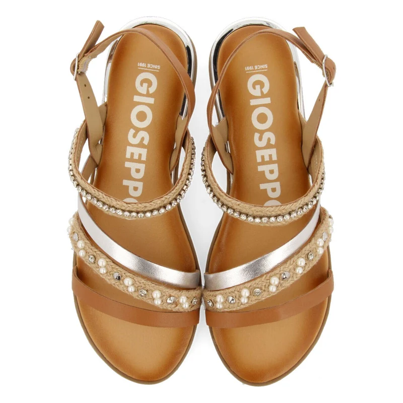 Baneins women's tan sandals with straps