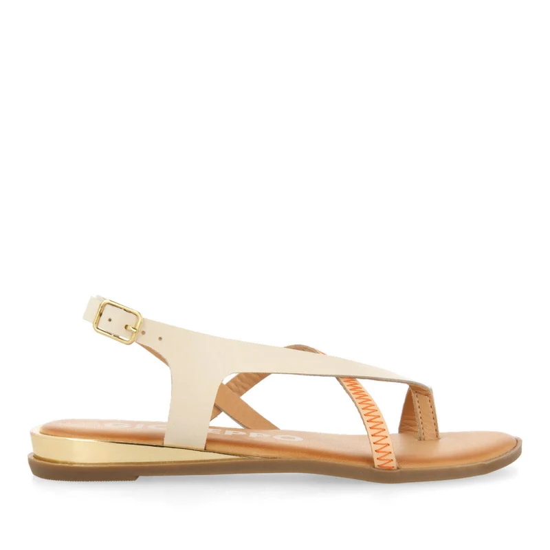 Gioux women's off-white leather sandals with straps