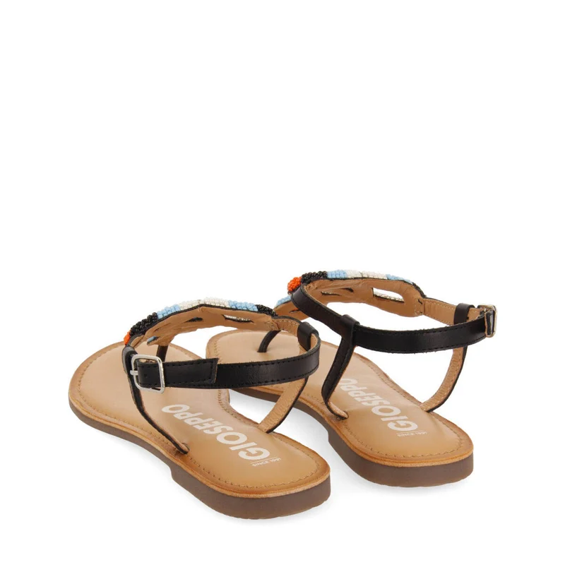Mandaue women's flat sandals with decorative multicoloured beads