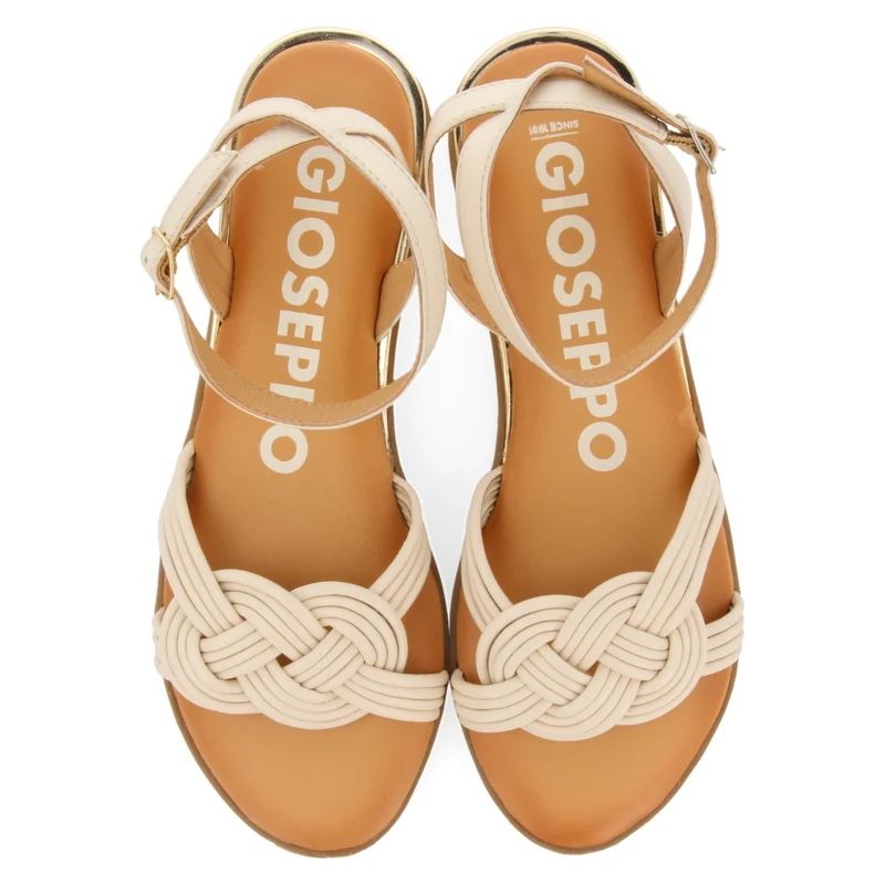 Telha women's off-white sandals with knotted straps