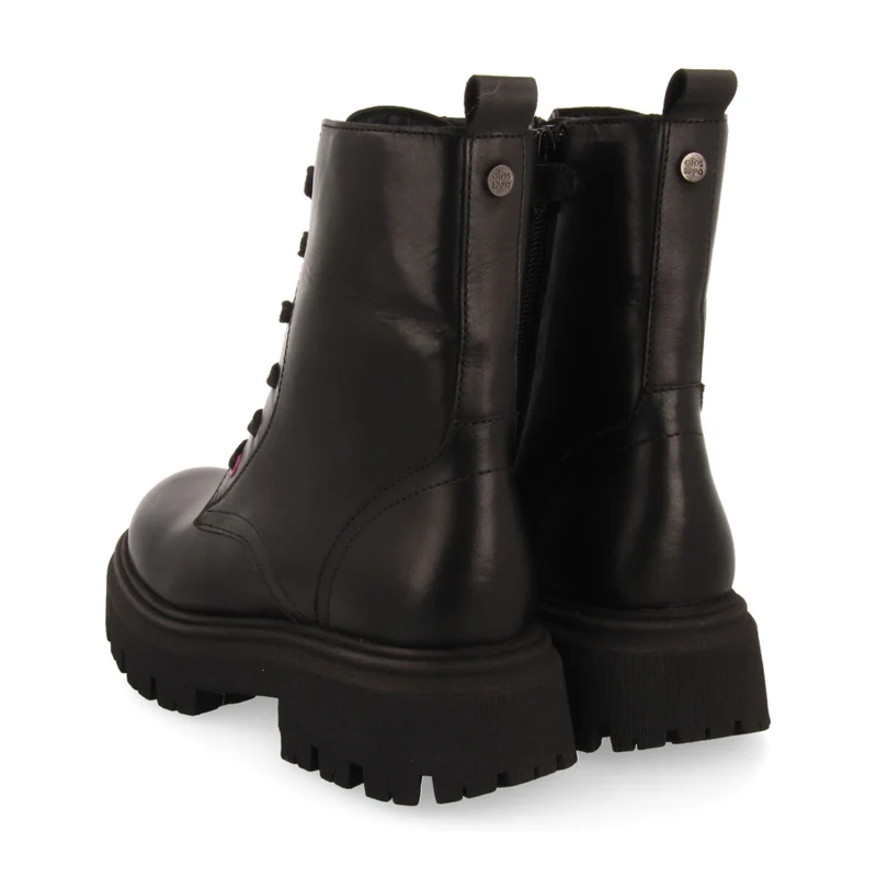 Gartness children's black leather lace-up ankle boots