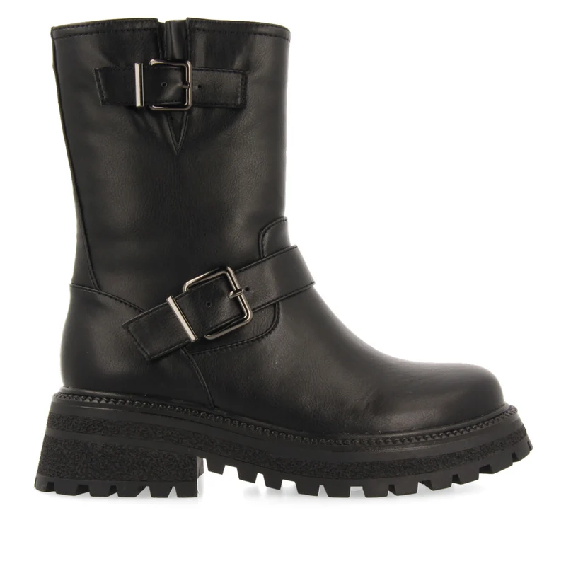 Rauris children's black biker boots with buckles
