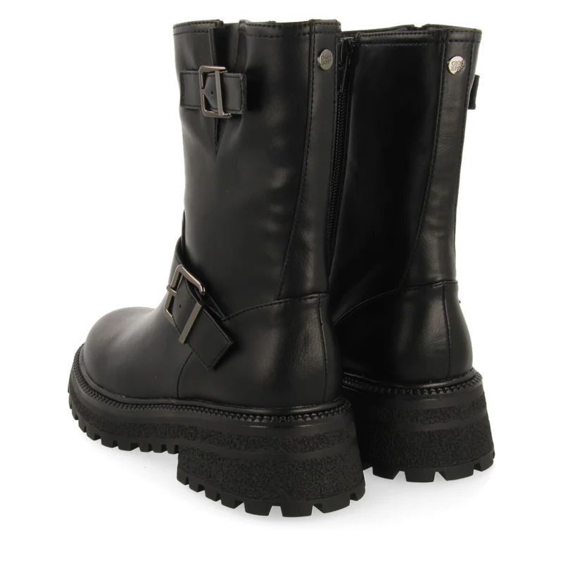 Rauris children's black biker boots with buckles