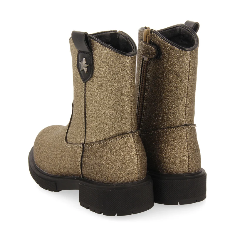Admont children's glittery gold ankle boots
