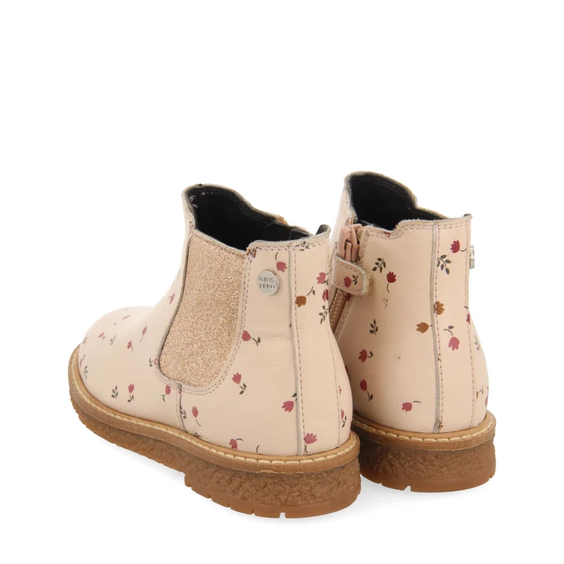 Elvenes children's floral-print pink leather chelsea boots
