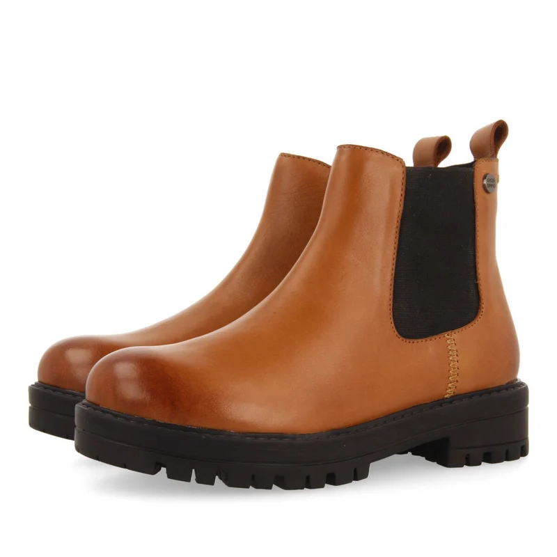 Zirl children's tan leather chelsea boots