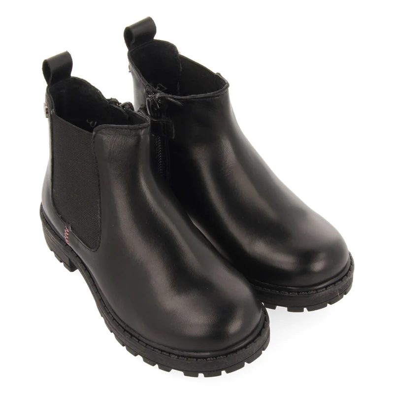 Balmedie children's black leather chelsea boots