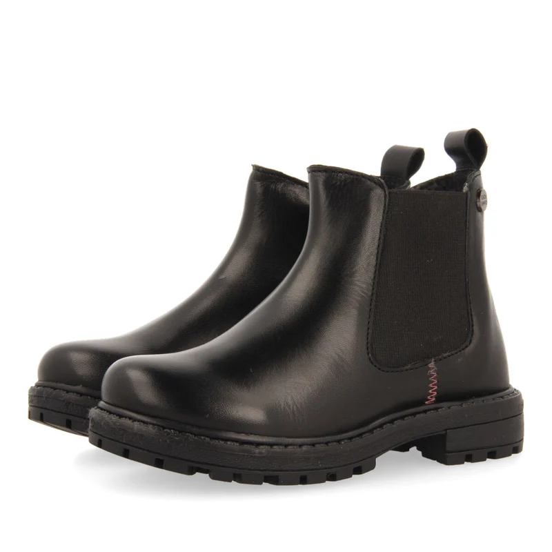 Balmedie children's black leather chelsea boots