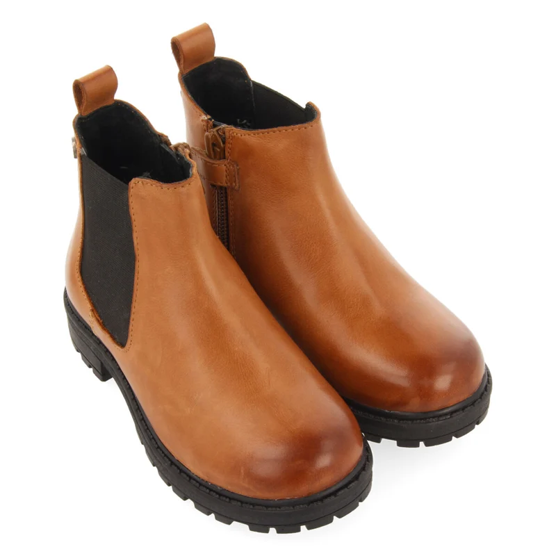 Balmedie children's tan leather chelsea boots