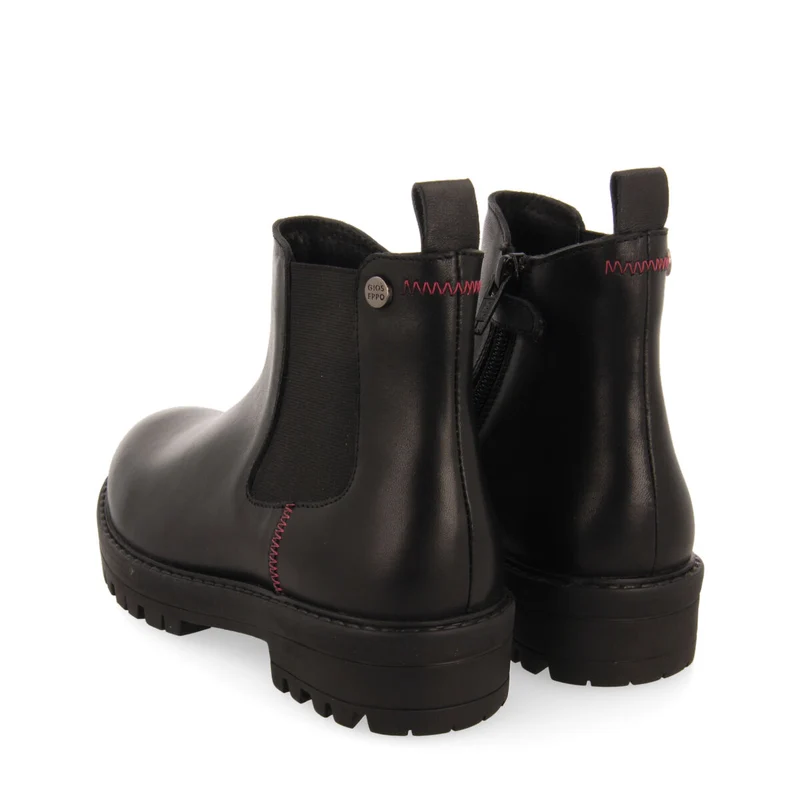 Zirl children's black leather chelsea boots
