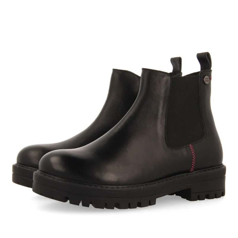 Zirl children's black leather chelsea boots