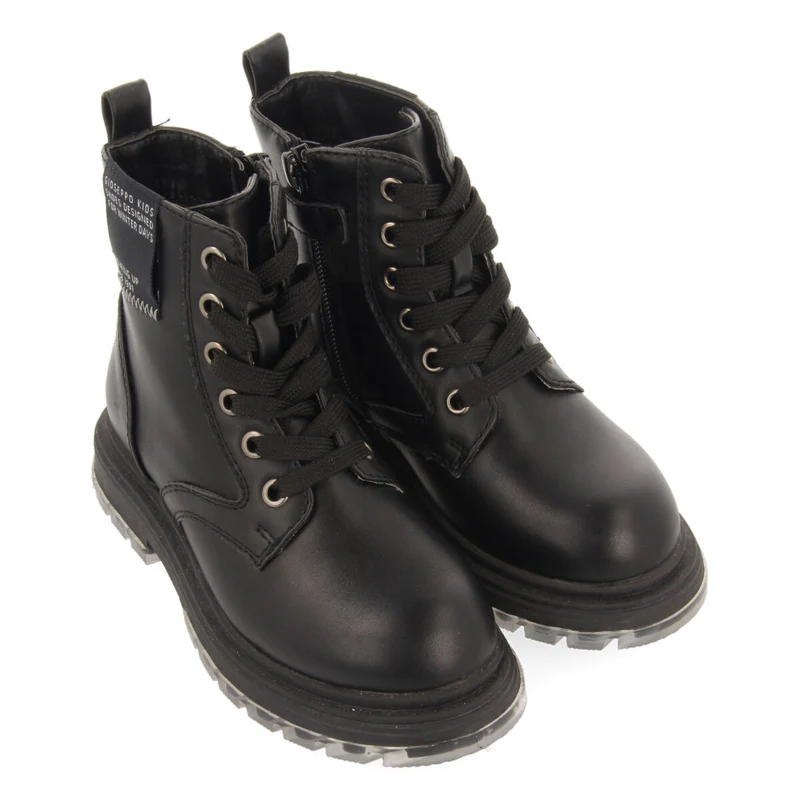 Hamill children's black lace-up ankle boots