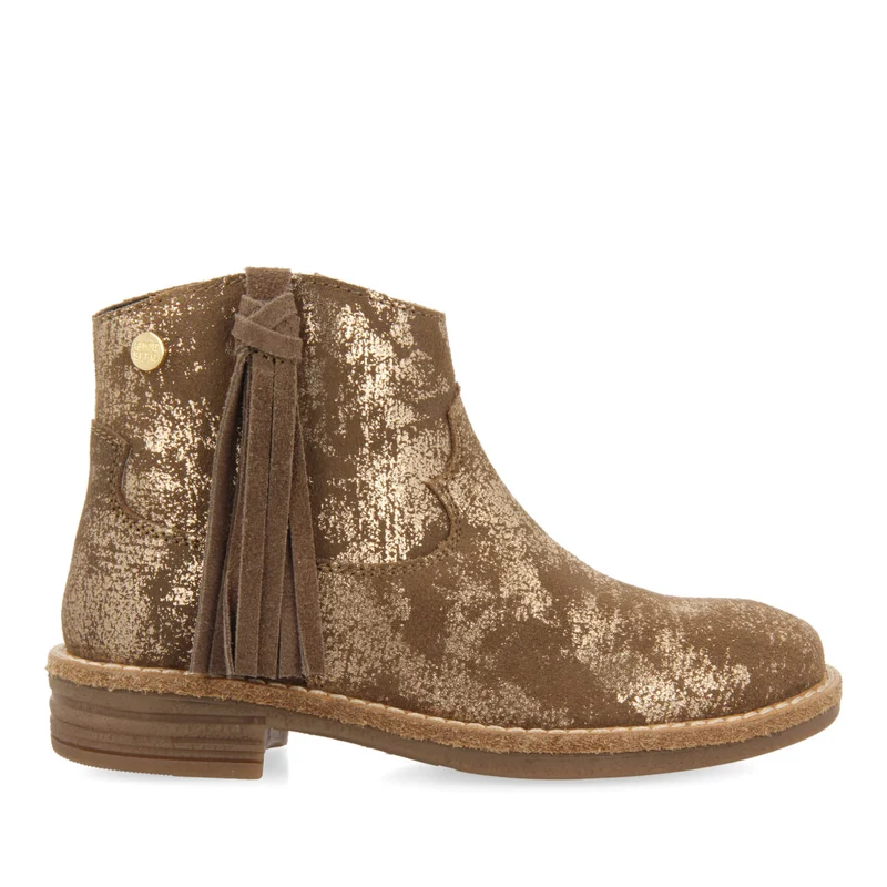 Dalgety children's gold leather cowboy boots