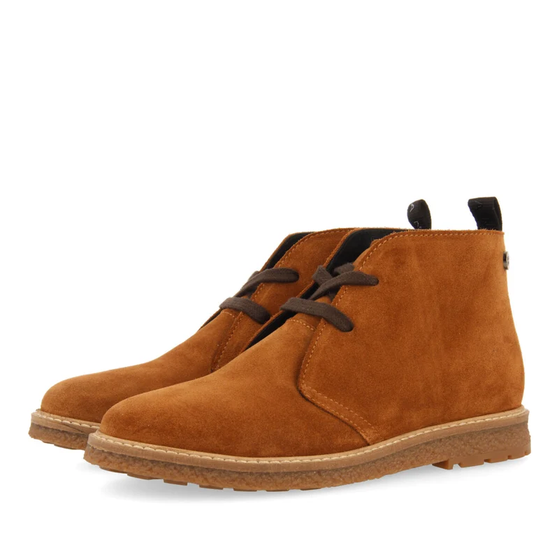 Rekvik children's tan leather lace-up ankle boots