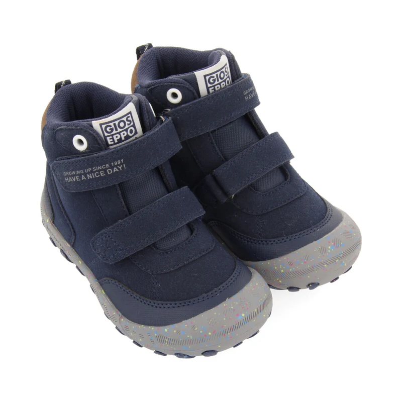 Larbert children's navy blue hiking boot-style sneakers