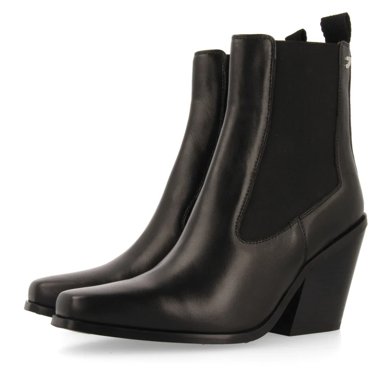 Haiming women's cowboy boots with side elastics and square toes